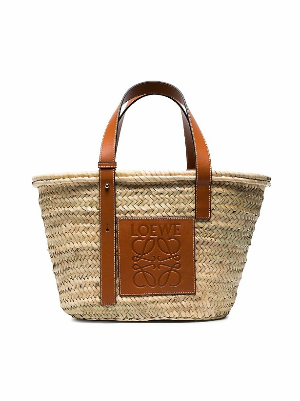 Photo: LOEWE - Basket Raffia And Leather Tote Bag