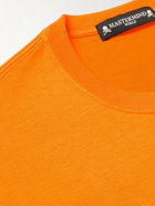 Mastermind World - Glittered Logo-Print Cotton-Jersey T-Shirt - Orange