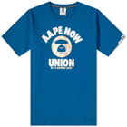 Men's AAPE Foil Camo Union T-Shirt in Blue