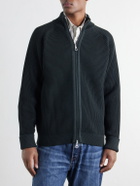 S.N.S. Herning - Render Ribbed Virgin Wool Zip-Up Sweater - Green