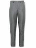 Brioni - Slim-Fit Cotton, Linen and Silk-Blend Twill Suit Trousers - Gray