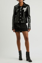 Courrèges Boxy Crinkled Vinyl Jacket Black