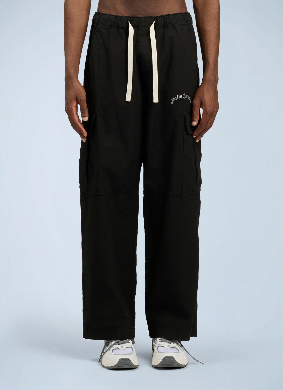 Palm Angels Curved Logo Loose Cargo Pants