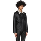 Eastwood Danso SSENSE Exclusive Black Leather Cowrie Shell Jacket