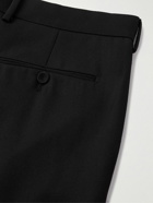 Fendi - Straight-Leg Logo-Appliquéd Virgin Wool-Blend Twill Trousers - Black