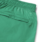 Off-White - Mid-Length Logo-Print Shell Swim Shorts - Green