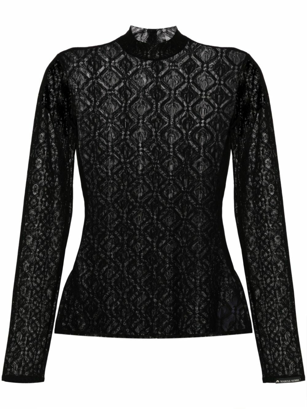 Marine Serre Black Moon Diamond Top Marine Serre