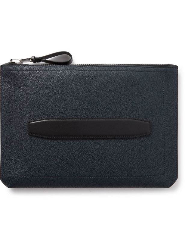 Photo: TOM FORD - Buckley Pebble-Grain Leather Document Holder