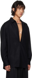 stein Black Oversized Skipper Shirt
