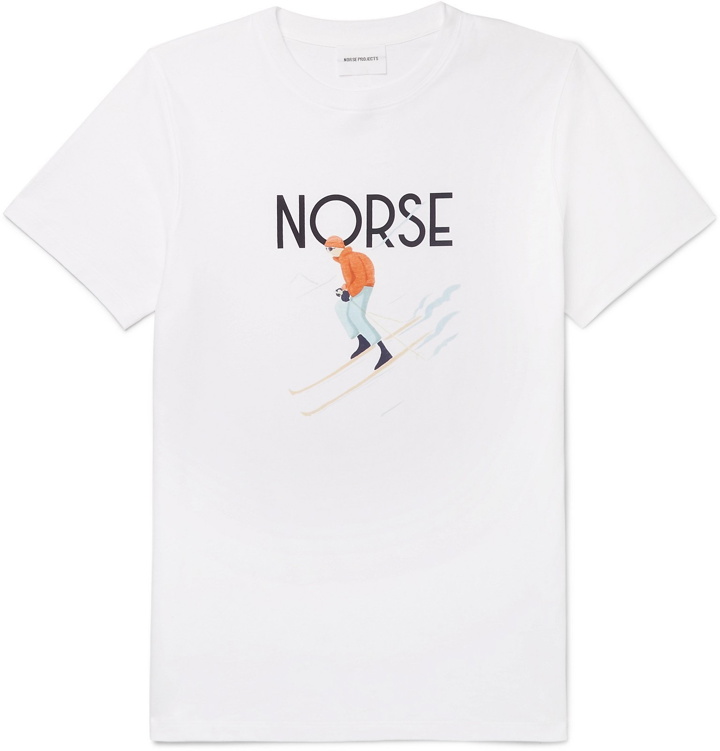 Photo: Norse Projects - Daniel Frost Printed Cotton-Jersey T-Shirt - White
