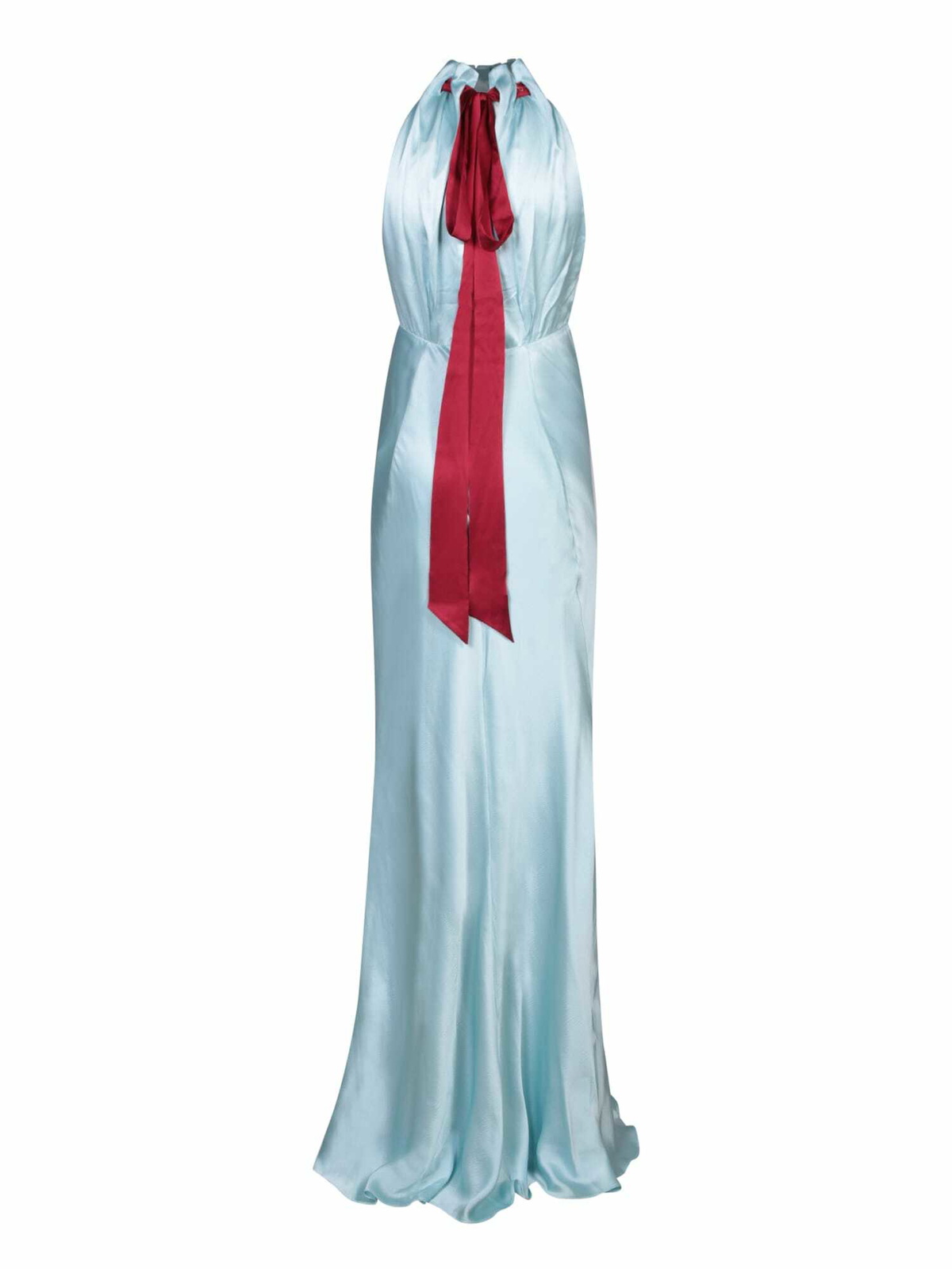 C.P. Company Light Blue Halter Long Dress