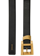 Versace Glossed Leather Belt Black