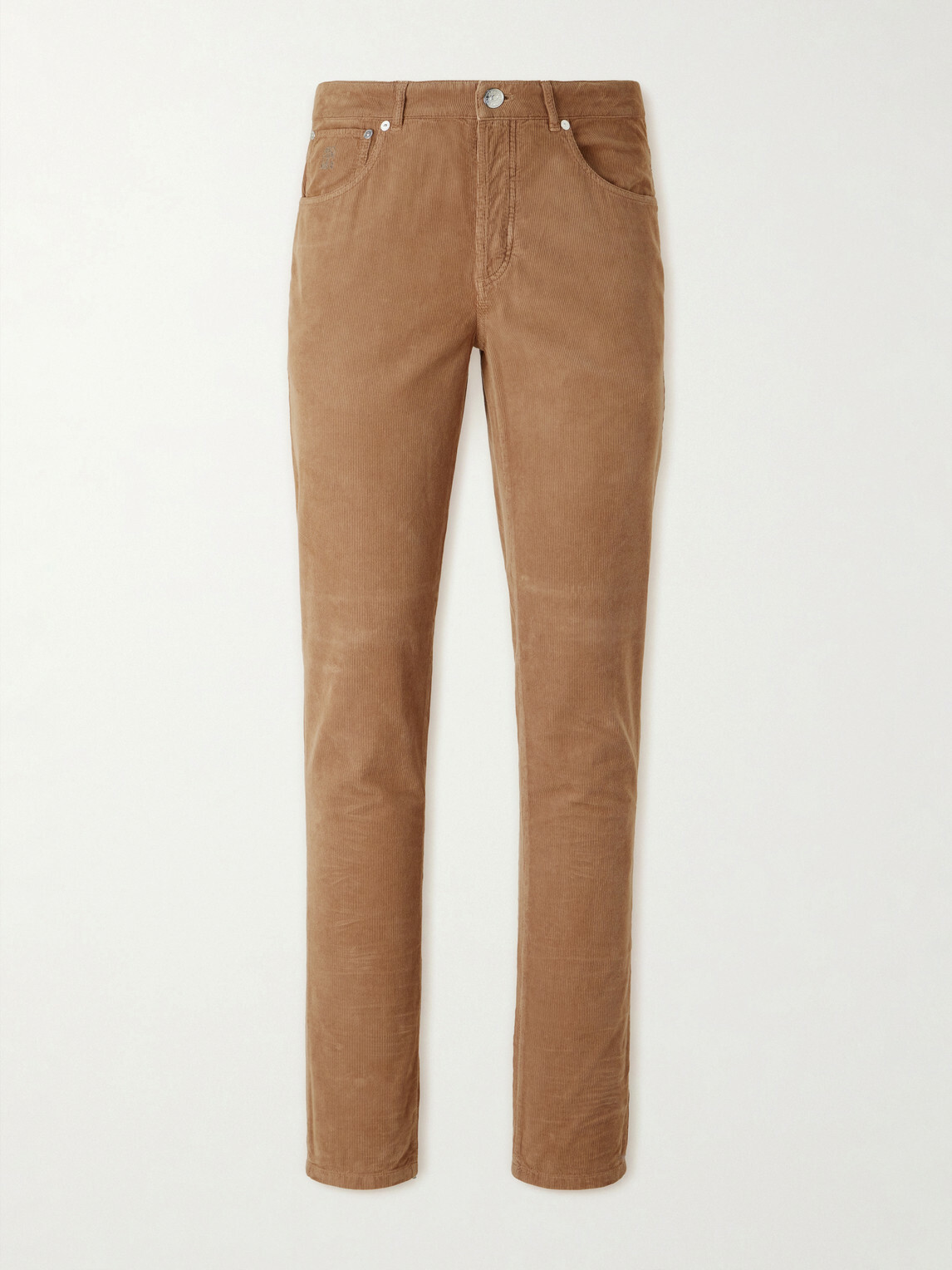 Brunello Cucinelli - Straight-Leg Cotton-Corduroy Trousers - Brown