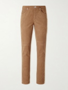 Brunello Cucinelli - Straight-Leg Cotton-Corduroy Trousers - Brown