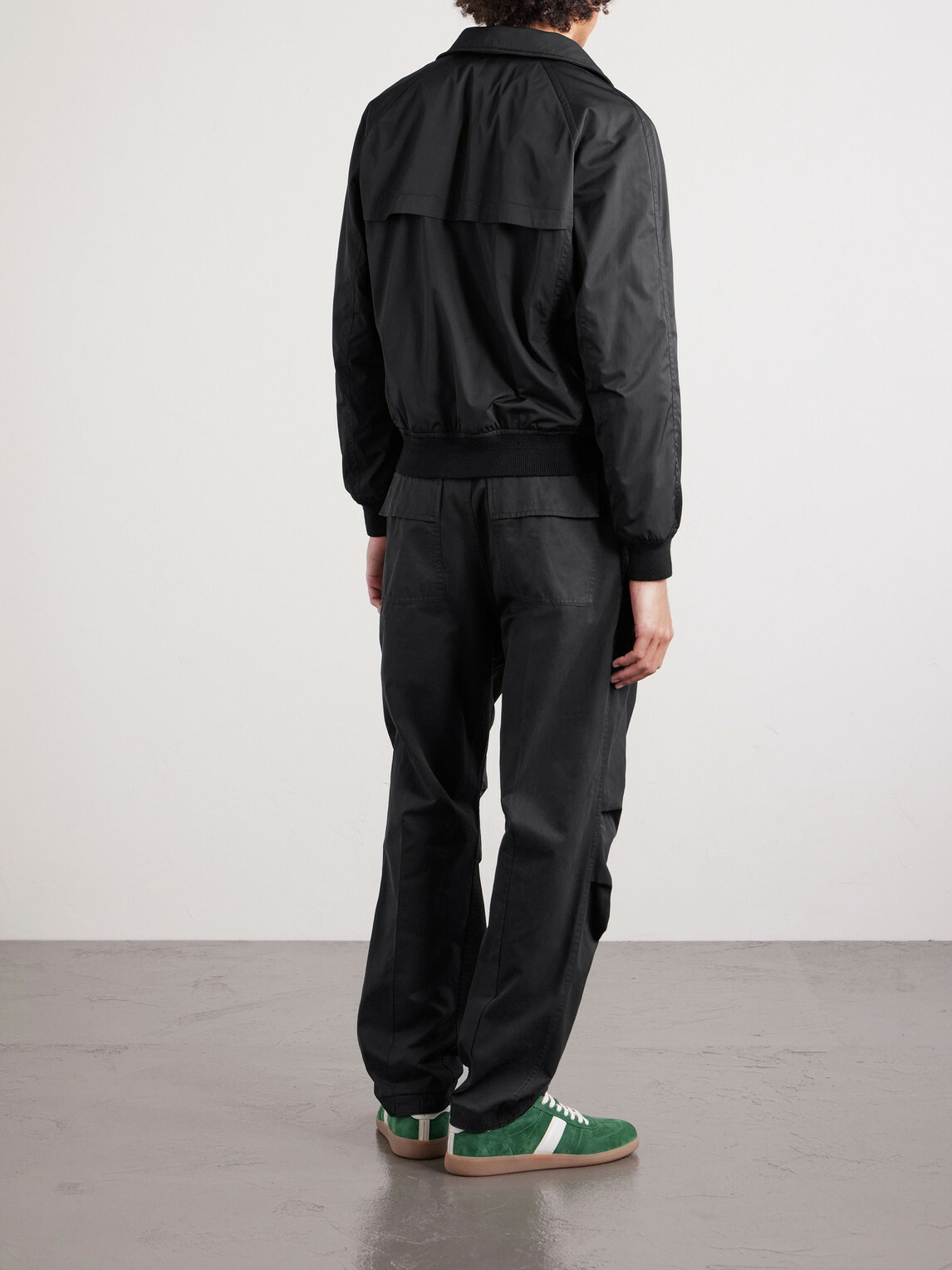 TOM FORD - Straight-Leg Cotton-Twill Drawstring Trousers - Black