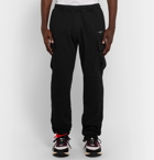 Off-White - Tapered Logo-Print Loopback Cotton-Jersey Cargo Sweatpants - Black