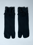 Yohji Yamamoto Lace Trimmed Split Toe Socks