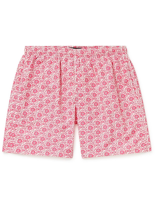 Photo: EMMA WILLIS - Slim-Fit Printed Mid-Length Swim Shorts - Pink