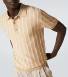 King & Tuckfield Striped wool polo shirt