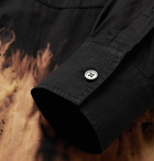 Our Legacy - Oversized Button-Down Collar Dip-Dyed Cotton-Poplin Shirt - Black