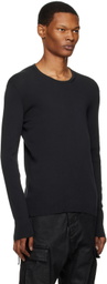 Label Under Construction Black Ribbed Sweater