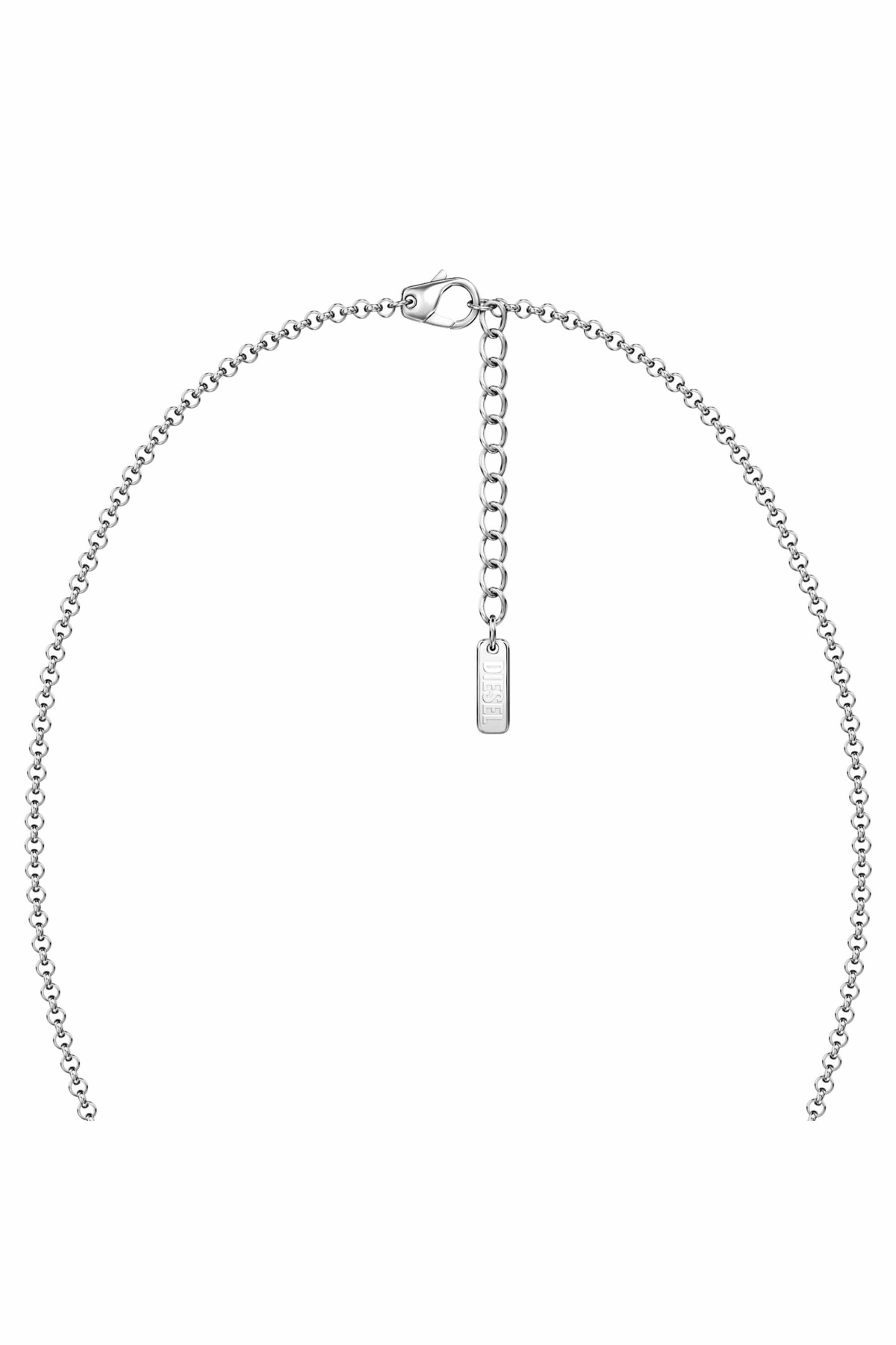 Diesel Stainless Steel Band Necklace - Necklaces - Unisex - Silver