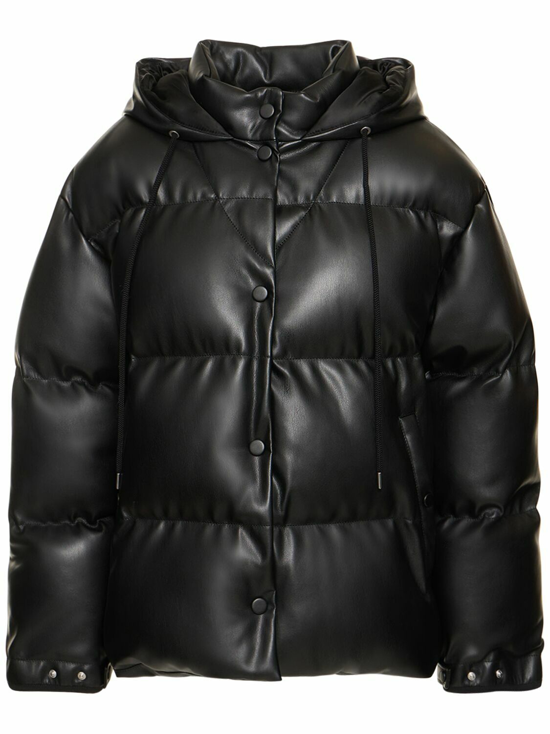 Stella McCartney S-Wave hooded puffer jacket - Brown