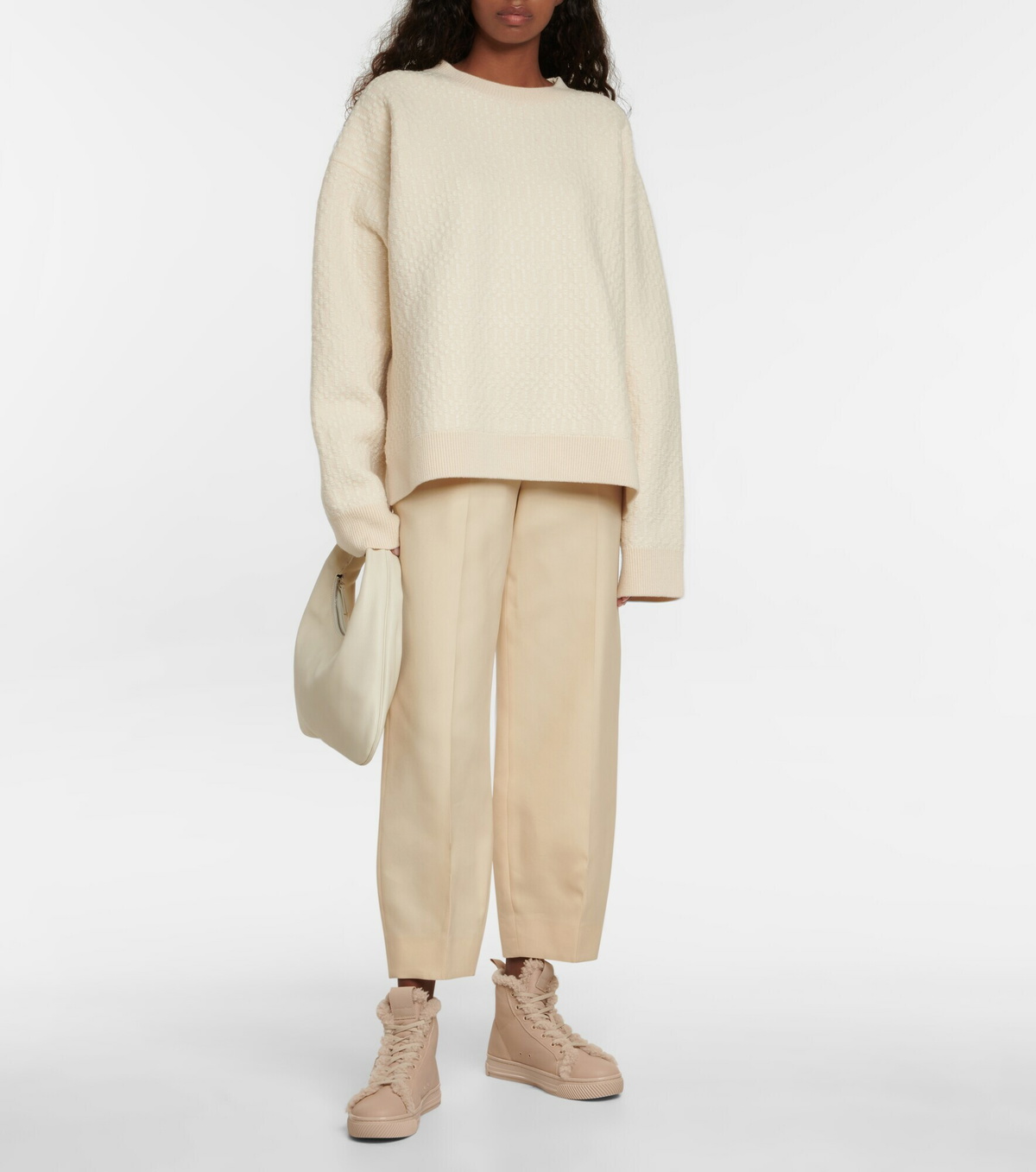 Gianvito Rossi - 360 High shearling-lined leather sneakers