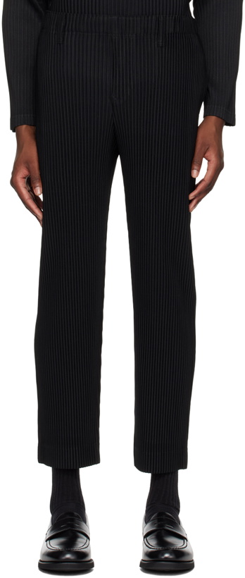 Photo: HOMME PLISSÉ ISSEY MIYAKE Black Tailored Pleats 2 Trousers