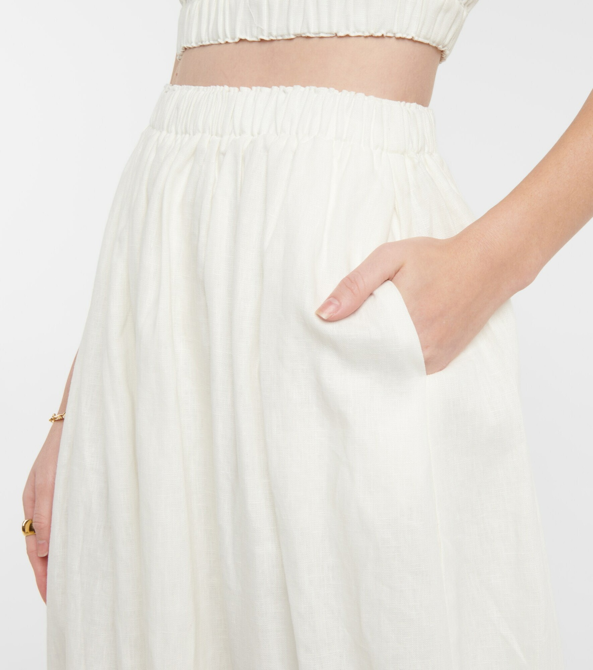 SIR - High-rise linen maxi skirt SIR.