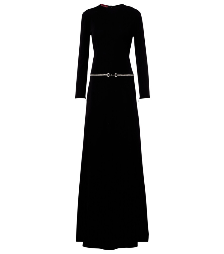 Photo: Gucci Horsebit embellished jersey maxi dress