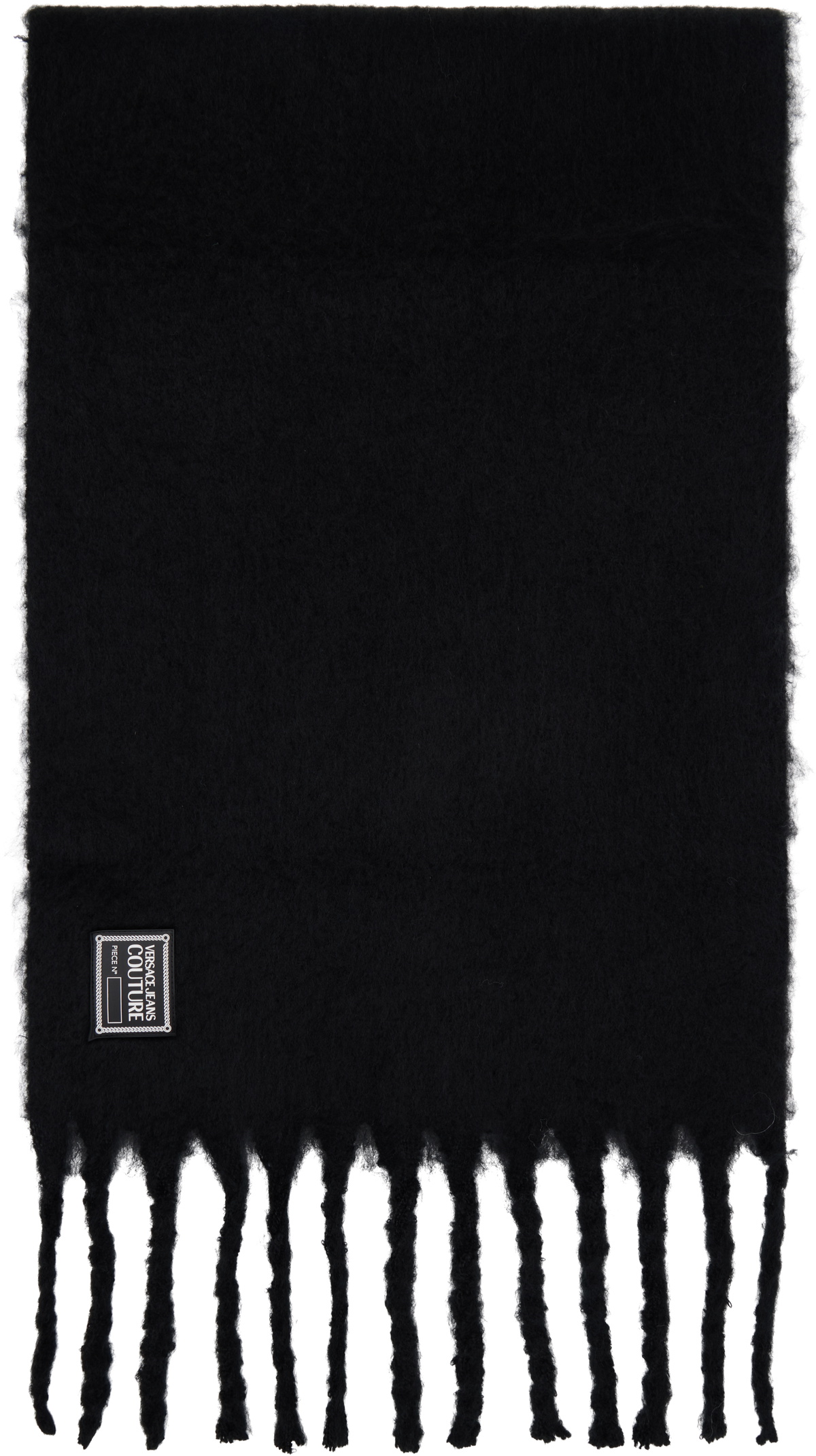 Versace Jeans Couture Black Piece Number Scarf