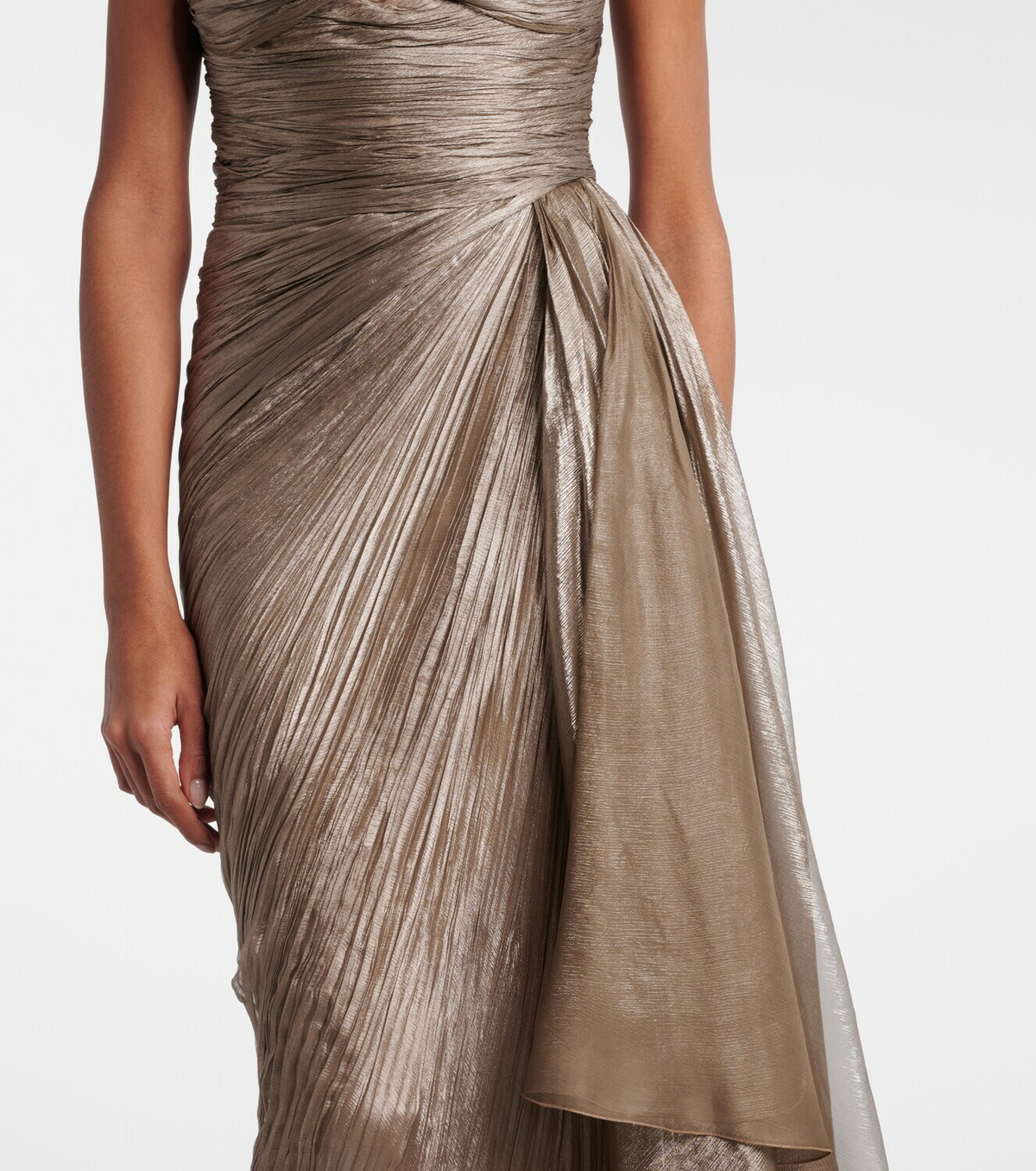 Maria Lucia Hohan Jolie lace-trimmed silk bustier dress