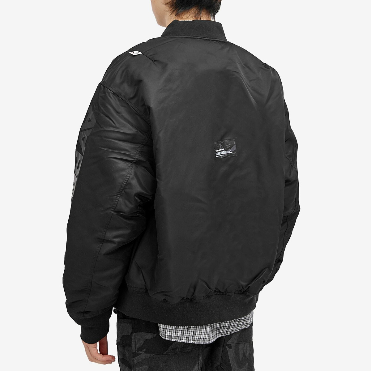 Men's AAPE Now Ma-1 Jacket in Black AAPE by A Bathing Ape