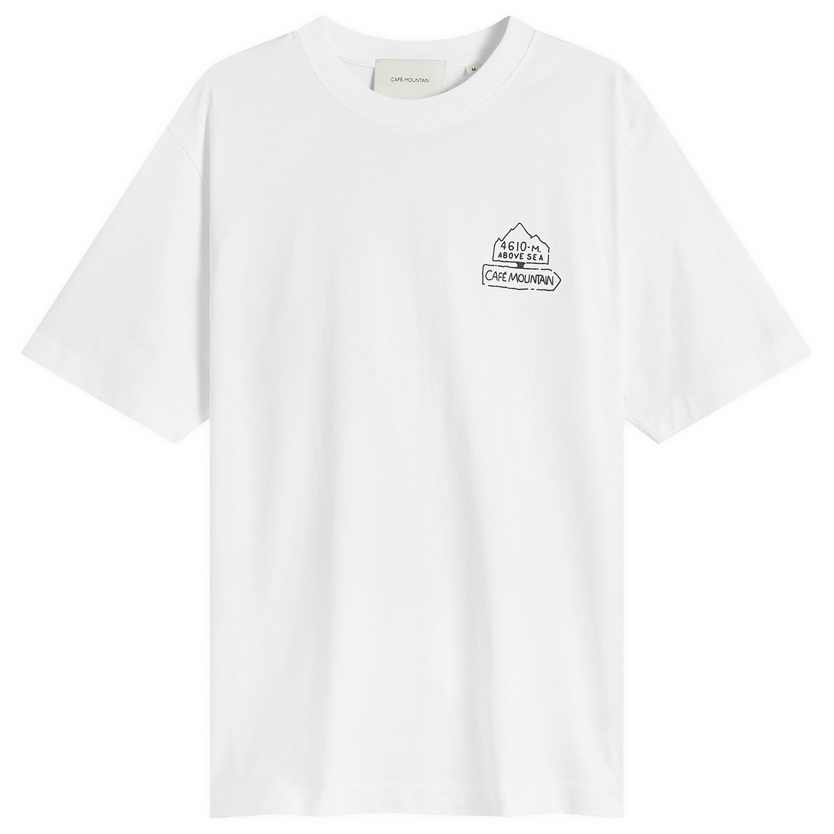 Café Mountain Men's Refuge T-Shirt in Natural/Aubergine