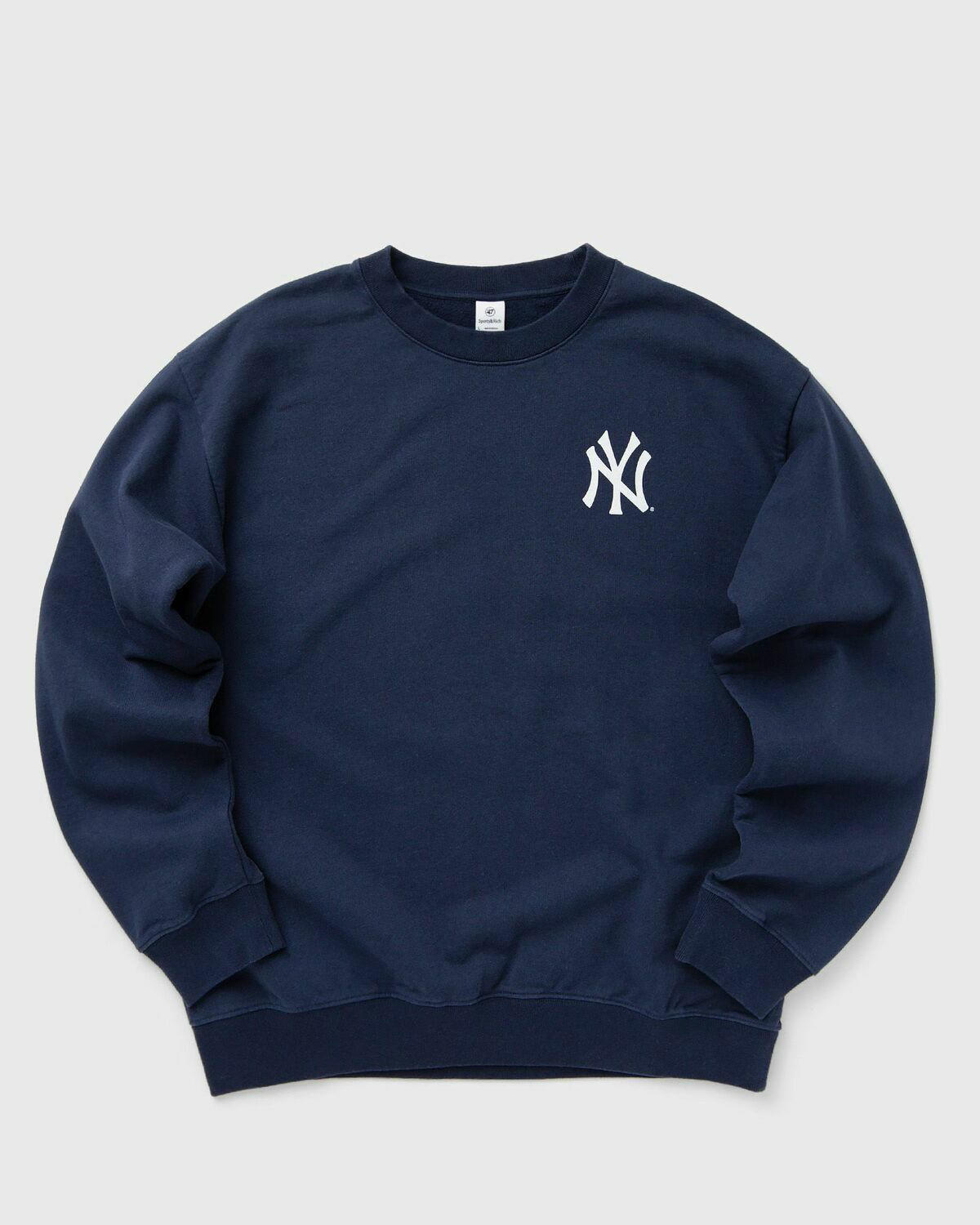 Sporty & Rich Yankees Serif Crewneck Blue Sweatshirts Sporty