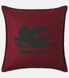 Etro Pegaso wool cushion