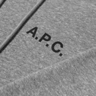 A.P.C. Men's A.P.C Leonard Logo Hoody in Heathered Grey