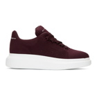 Alexander McQueen Burgundy Knit Oversized Sneakers