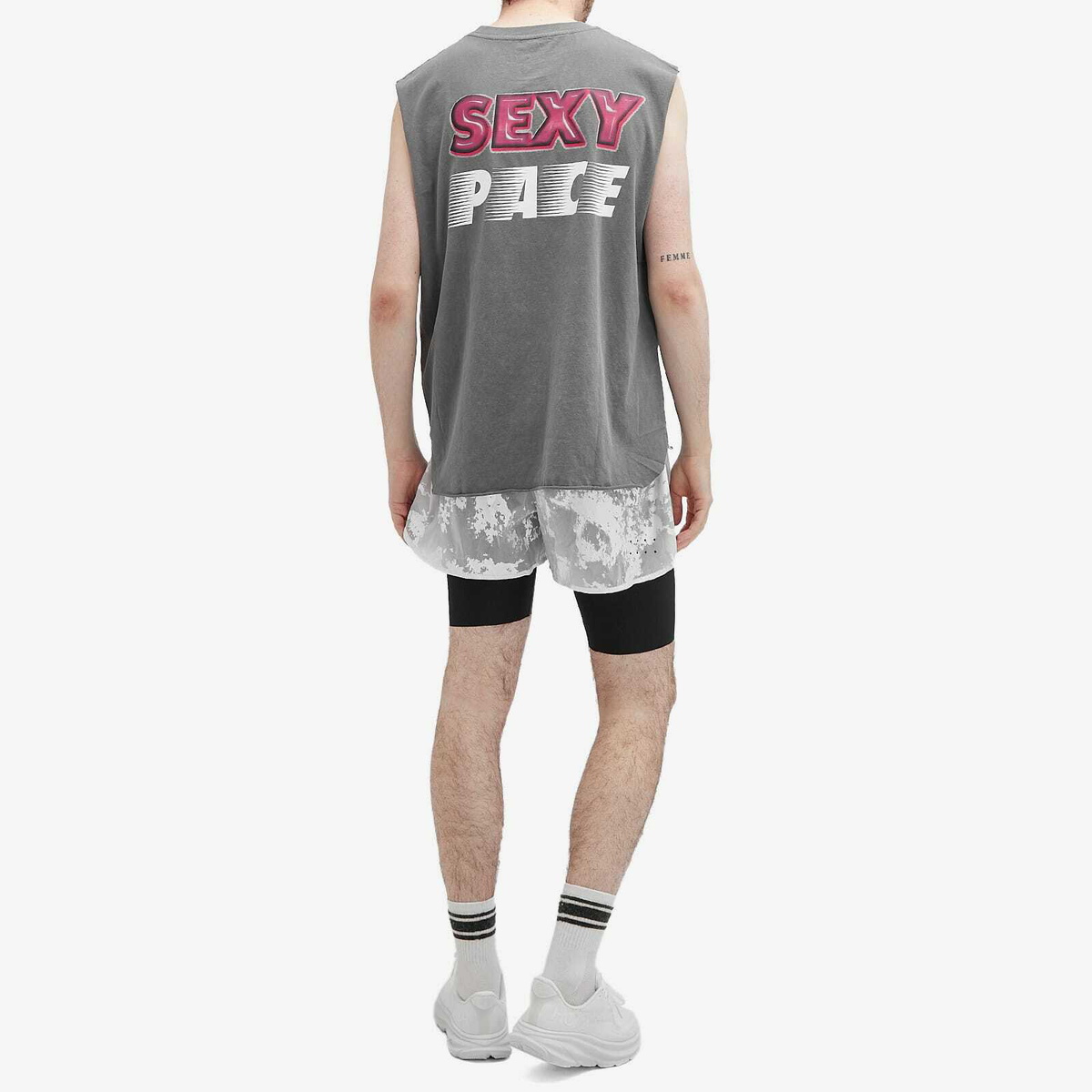 Over Over Men's Sexy Pace Easy Sleeveless T-Shirt in Grey