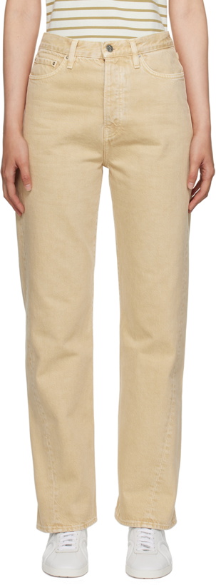 Photo: TOTEME Beige Twisted Seam Jeans