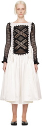 Chopova Lowena White Careen Midi Dress