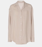 The Row Valene striped silk shirt