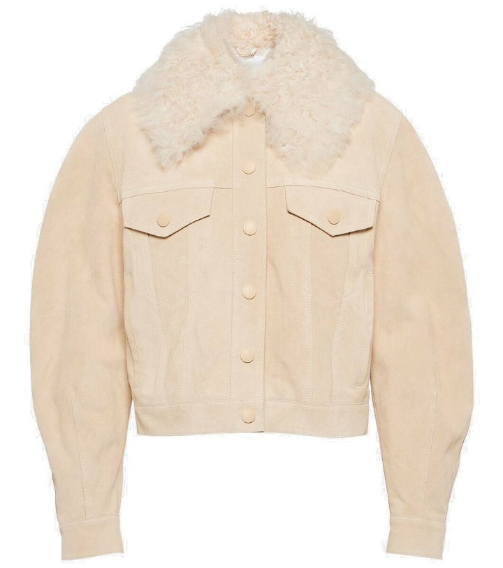 Photo: Chloé Shearling-trimmed suede jacket