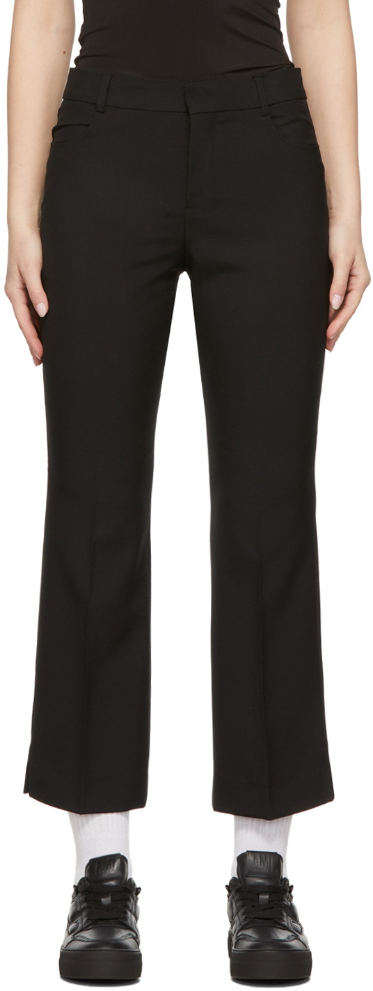 AMI Alexandre Mattiussi Black Flared Short Trousers