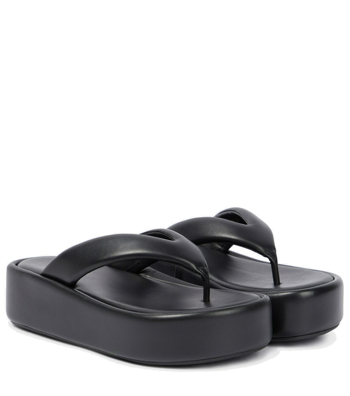Photo: Balenciaga - Leather platform thong sandals