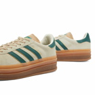 Adidas Women's Gazelle Bold W Sneakers in Cream White/Collegiate Green