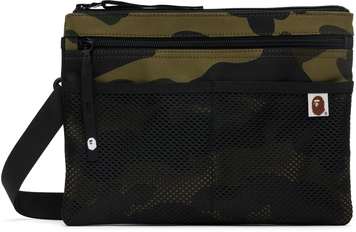 BAPE Khaki 1st Camo Cordura Satchel