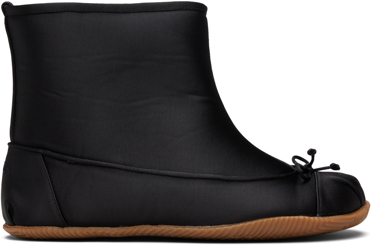 ABRA Black Satin Baby Boots