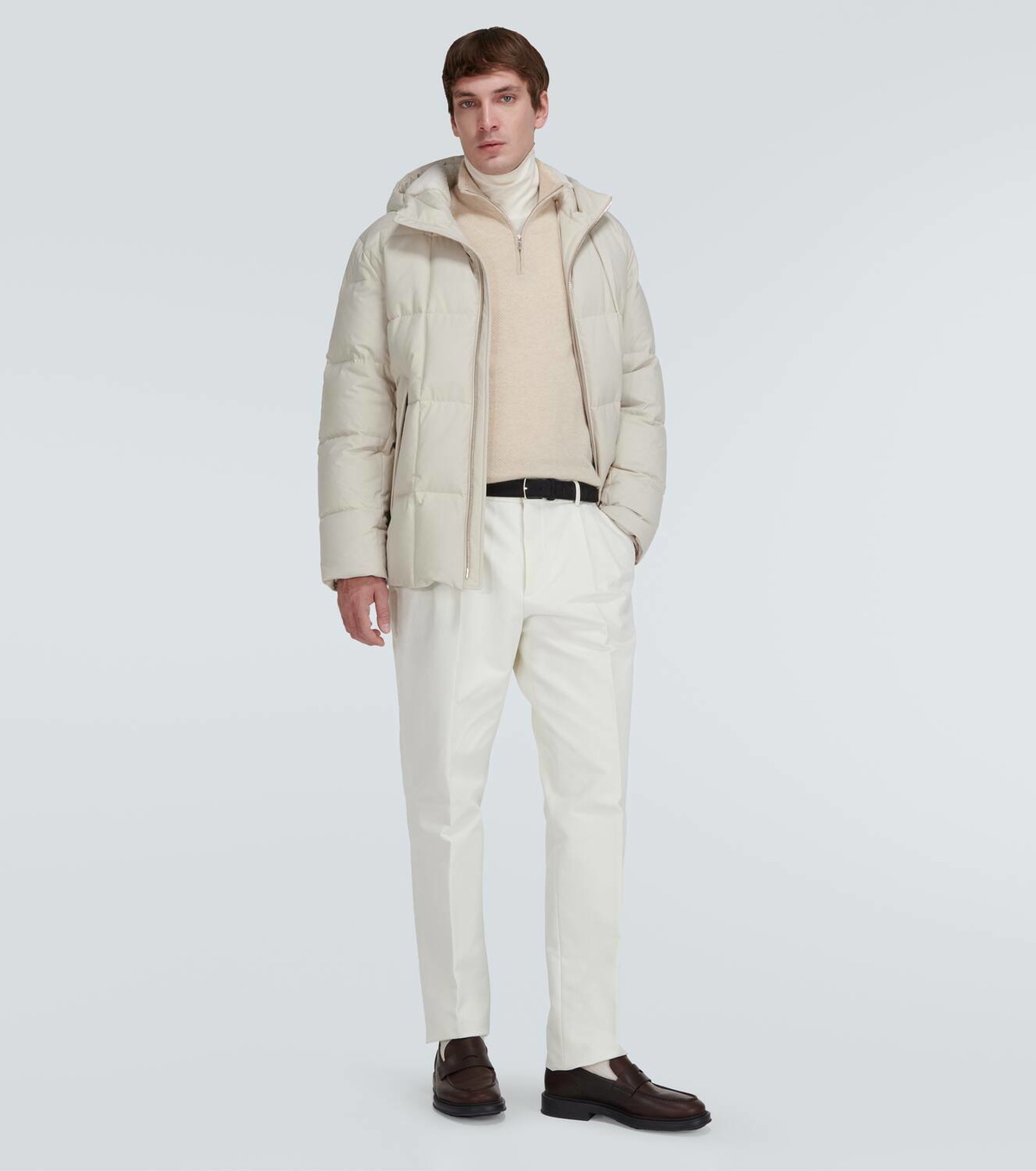 Loro Piana Nuur shearling-trimmed down jacket